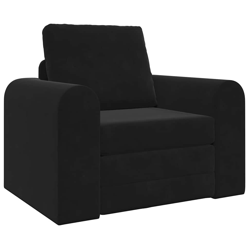 vidaXL Κρεβάτι καναπές Μαύρο 98 x 71 x 83 εκ. Βελούδο