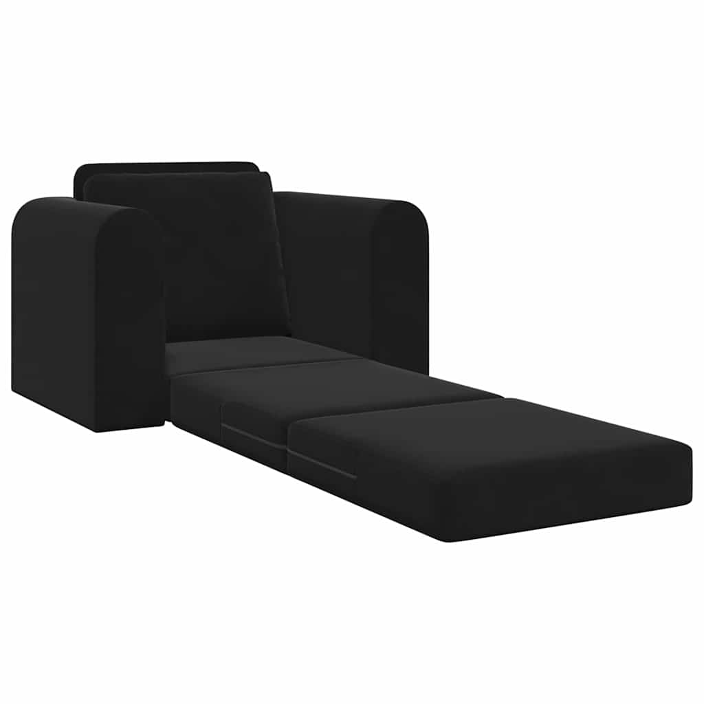 vidaXL Κρεβάτι καναπές Μαύρο 98 x 71 x 83 εκ. Βελούδο