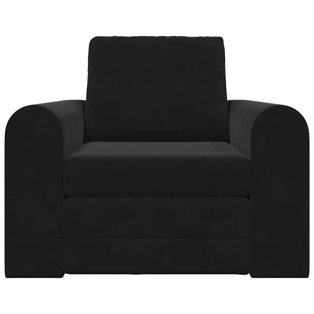 vidaXL Κρεβάτι καναπές Μαύρο 98 x 71 x 83 εκ. Βελούδο