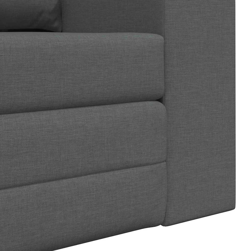 vidaXL Κρεβάτι καναπές 60cm Σκούρο Γκρι ύφασμα