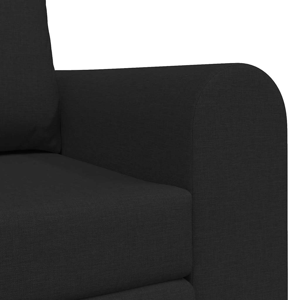 vidaXL Κρεβάτι καναπές 60cm Μαύρο ύφασμα