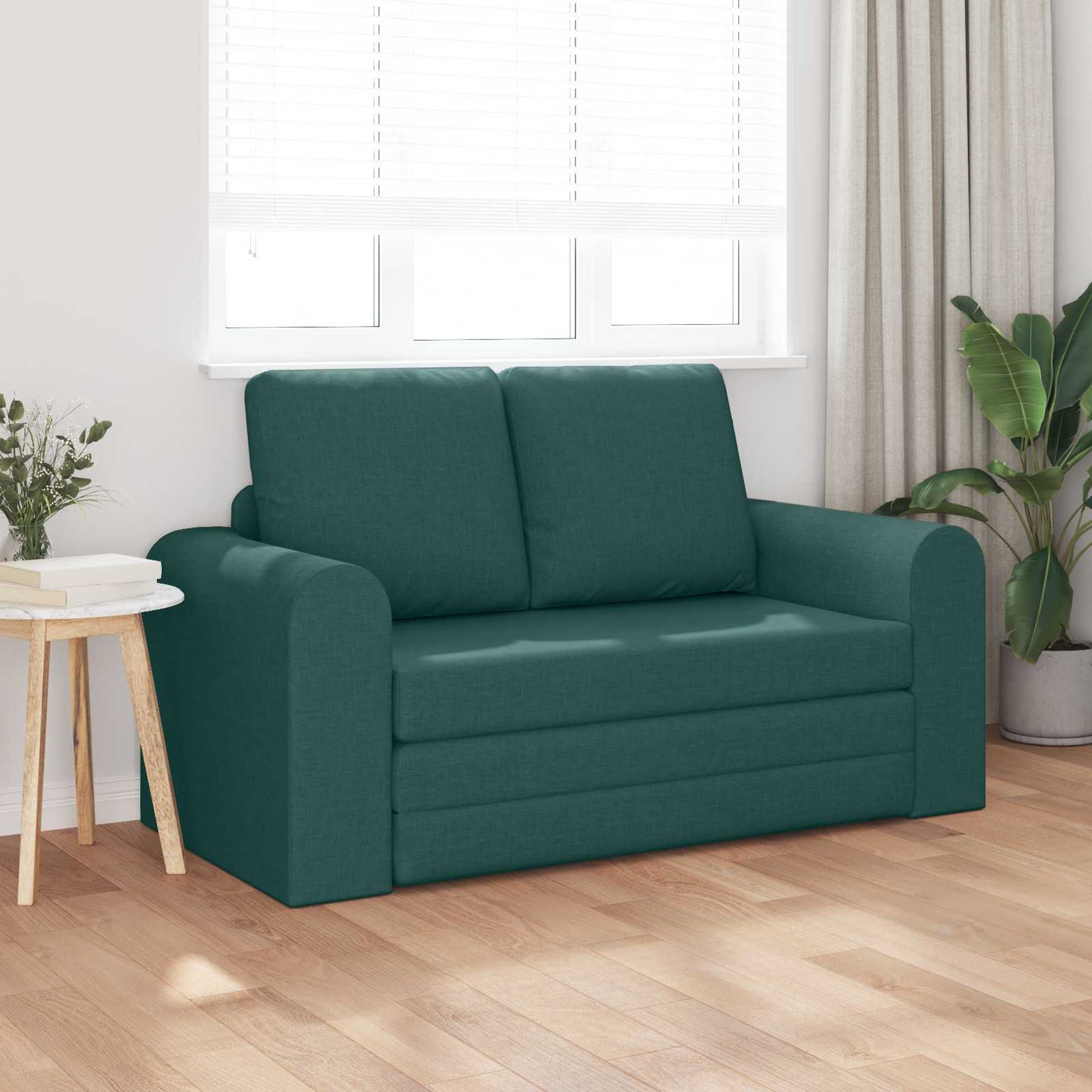 vidaXL Κρεβάτι καναπές 60cm Σκούρο Πράσινο ύφασμα
