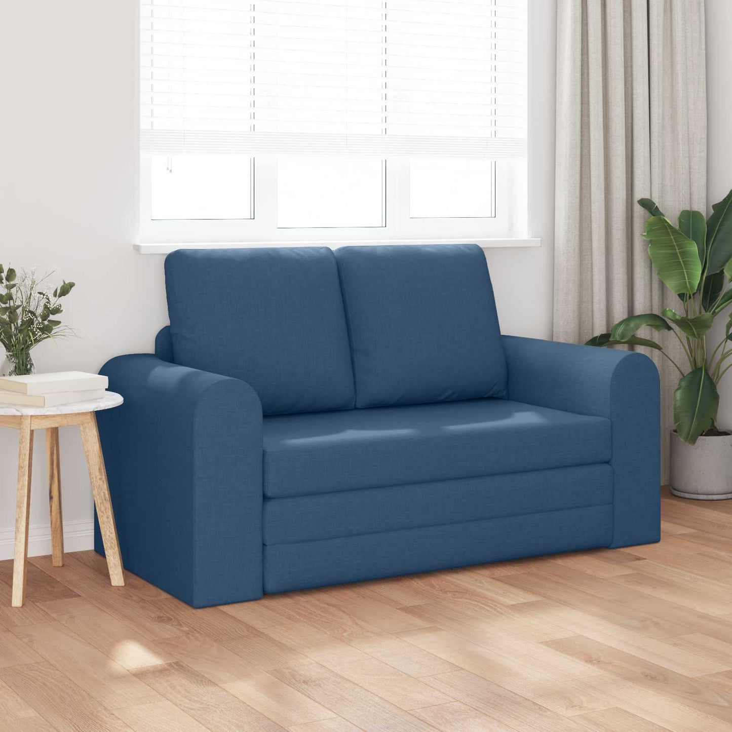 vidaXL Κρεβάτι καναπές 60cm Μπλε ύφασμα