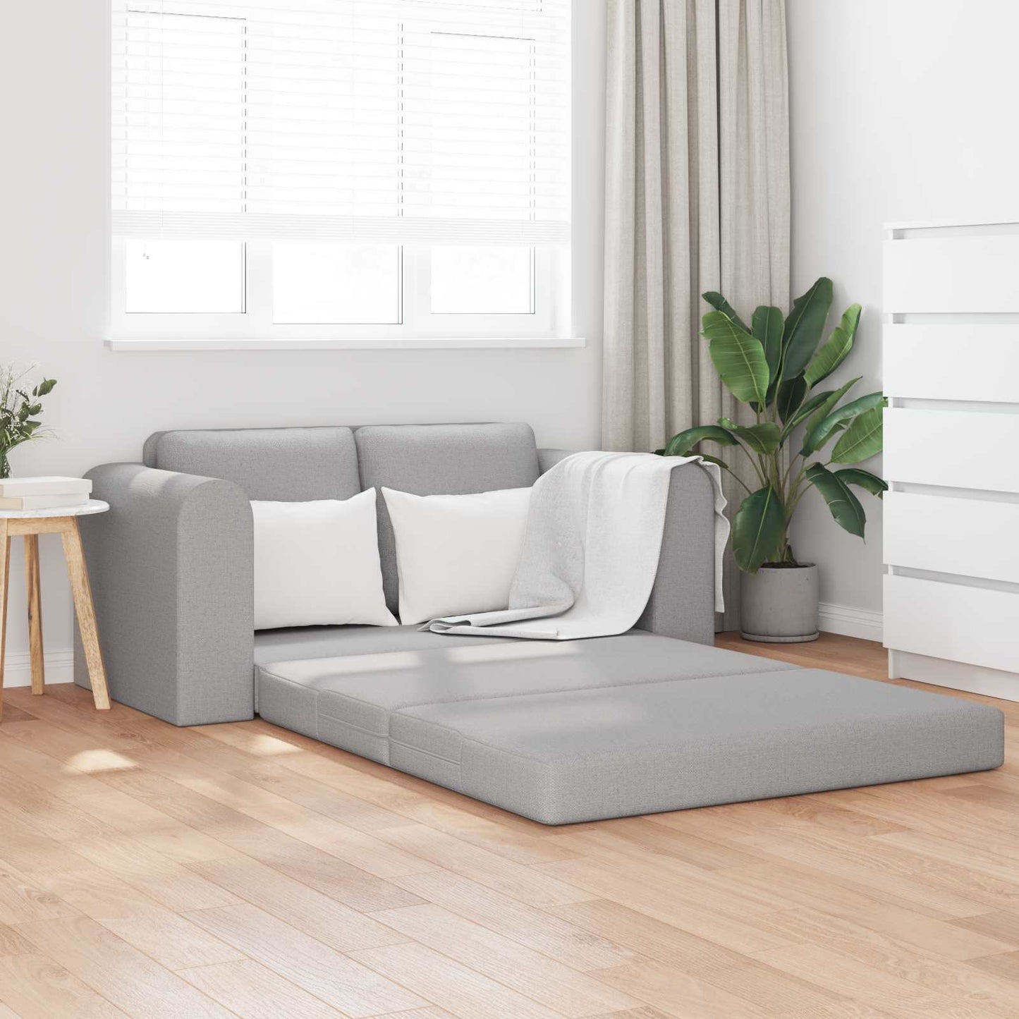 vidaXL Κρεβάτι καναπές 60cm Σκίουρος Γκρί ύφασμα