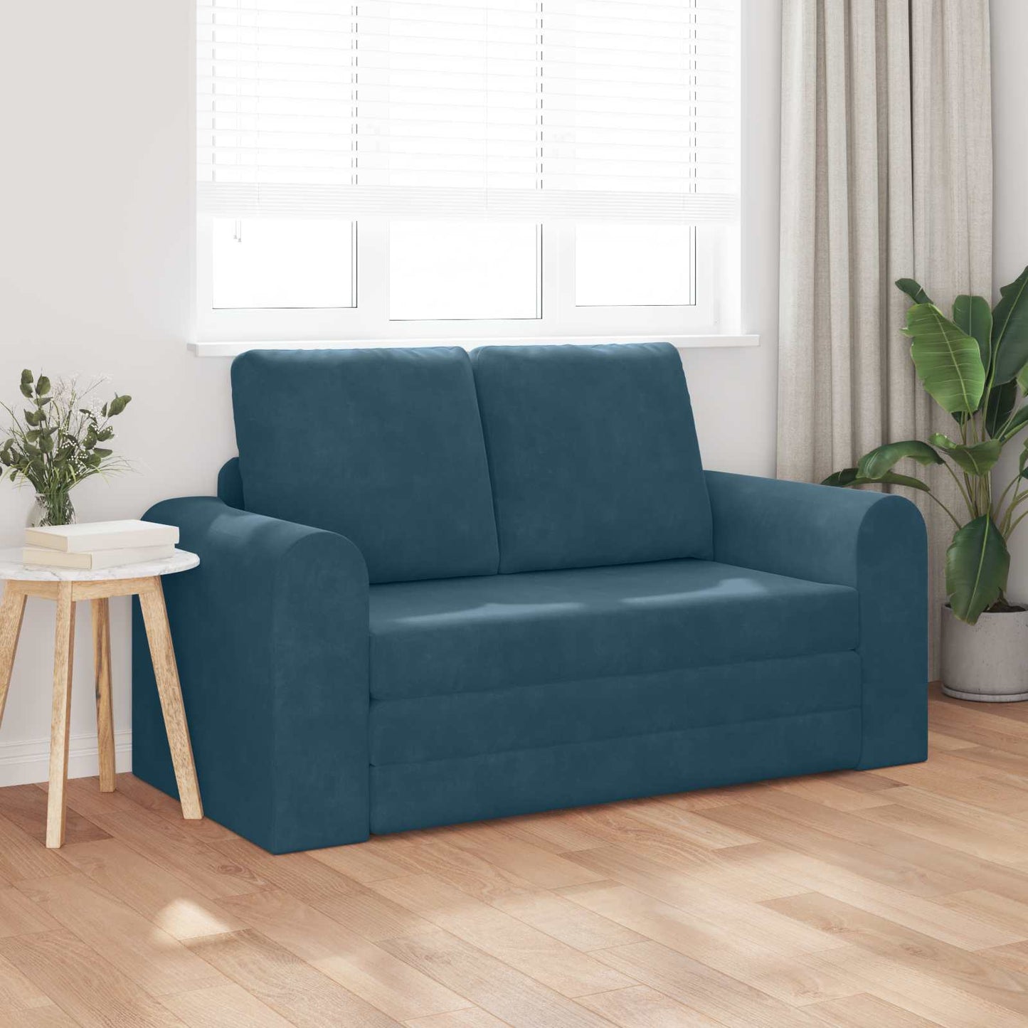 vidaXL Κρεβάτι καναπές Μπλε 148 x 71 x 83 εκ. Βελούδο