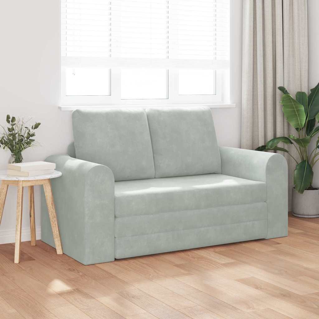 vidaXL Κρεβάτι καναπές 60cm Ανοιχτό γκρι Βελούδο