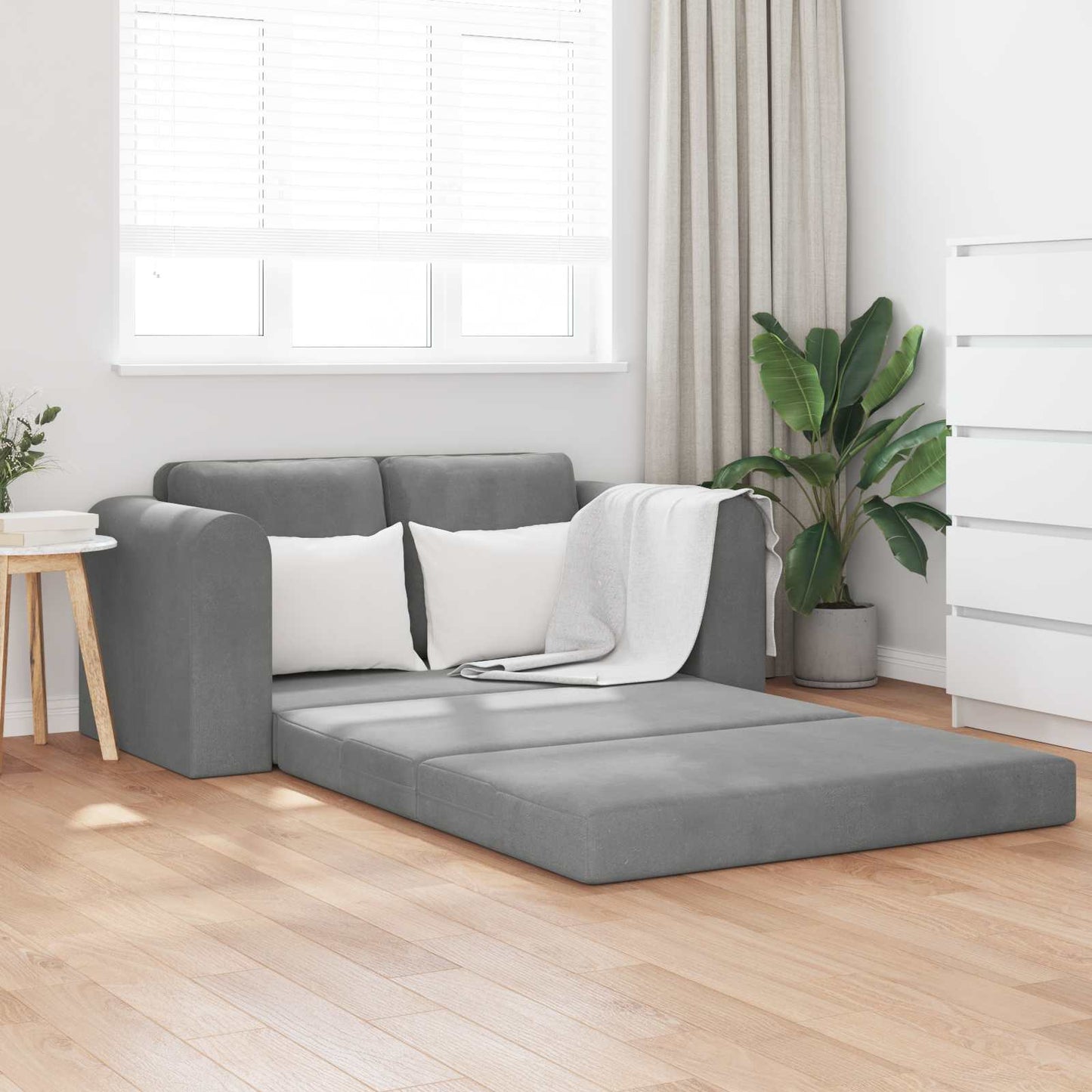 vidaXL Κρεβάτι καναπές 60cm Σκούρο Γκρι Βελούδο