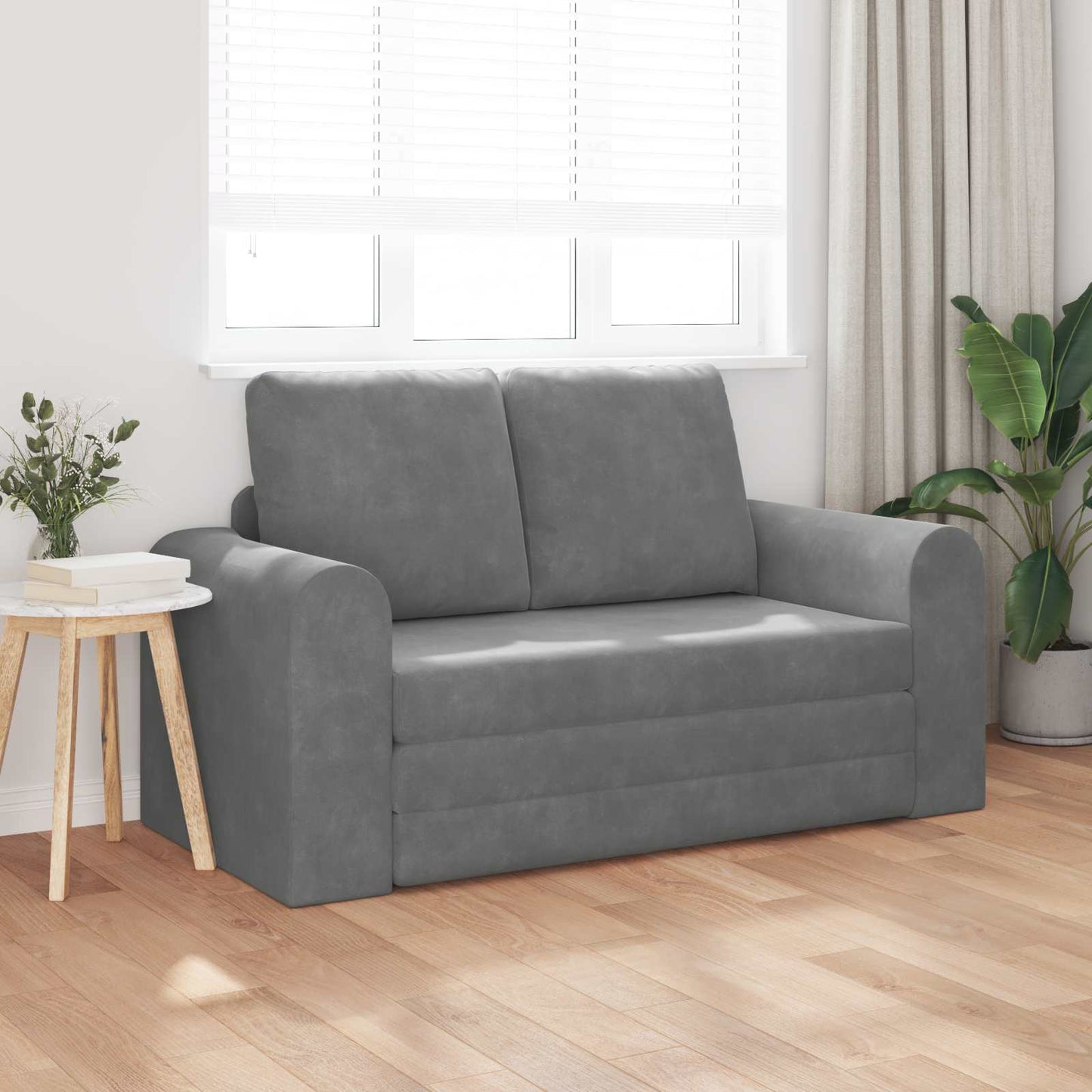 vidaXL Κρεβάτι καναπές 60cm Σκούρο Γκρι Βελούδο