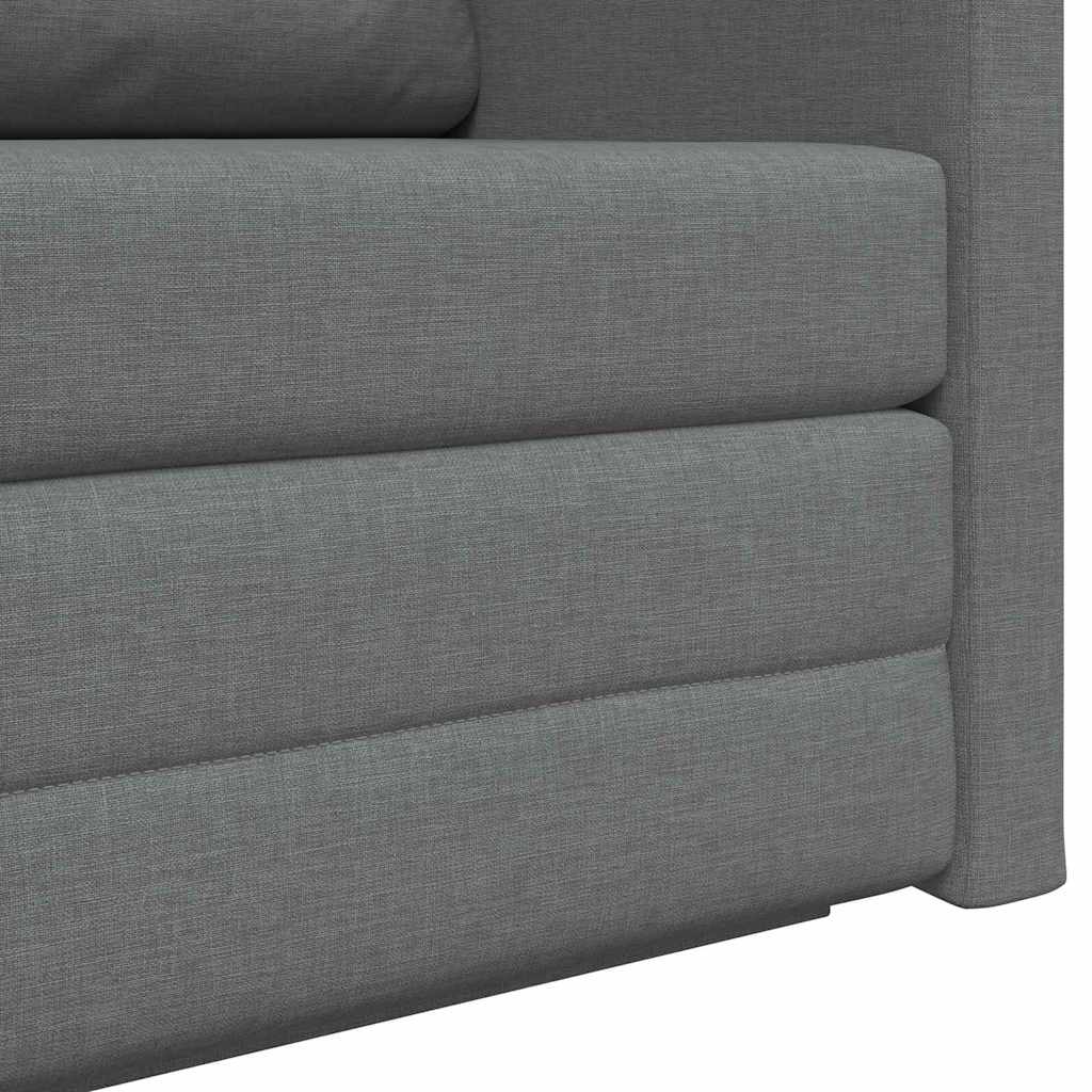 vidaXL Κρεβάτι καναπές 110cm Σκούρο Γκρι ύφασμα