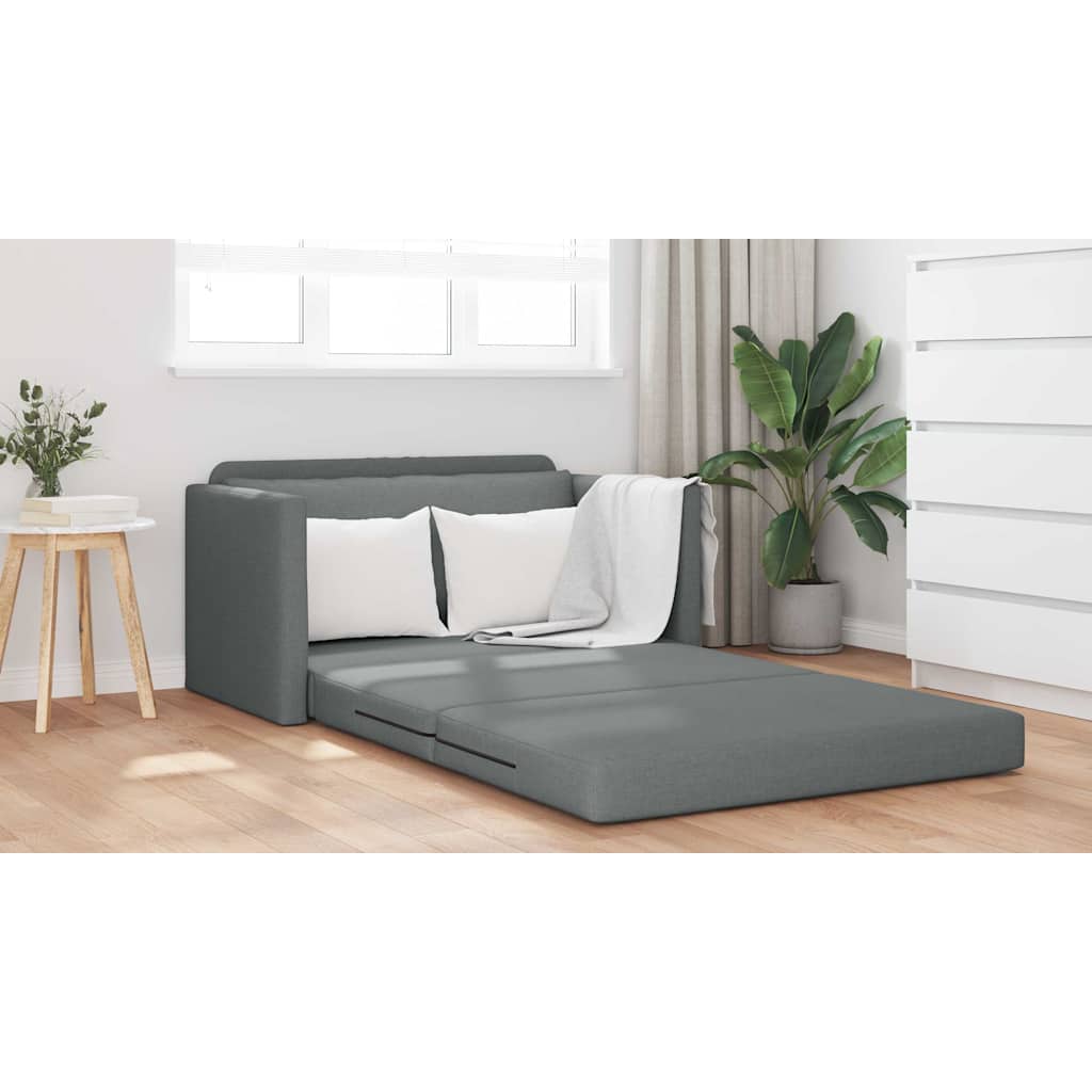 vidaXL Κρεβάτι καναπές 110cm Σκούρο Γκρι ύφασμα