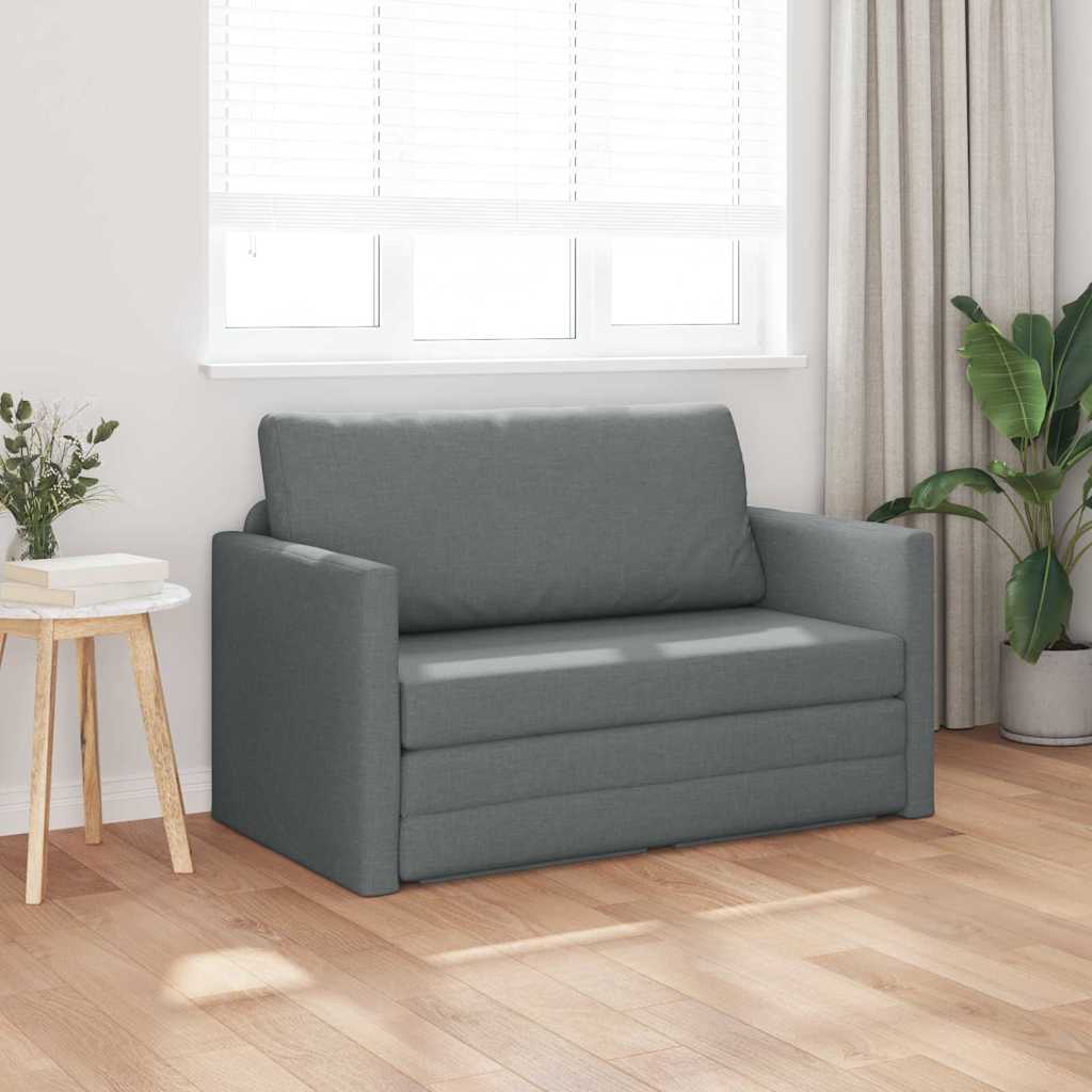 vidaXL Κρεβάτι καναπές 110cm Σκούρο Γκρι ύφασμα