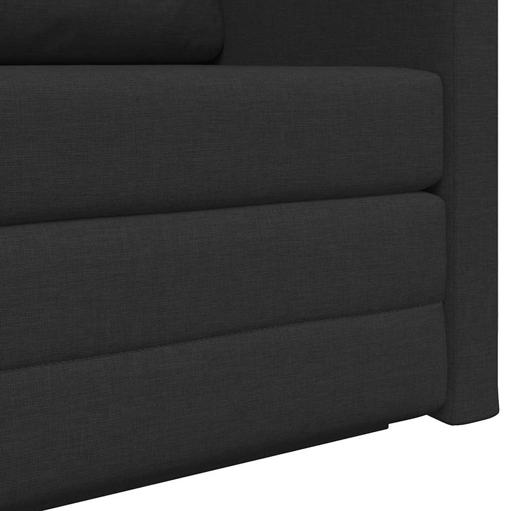 vidaXL Κρεβάτι καναπές 110cm Μαύρο ύφασμα