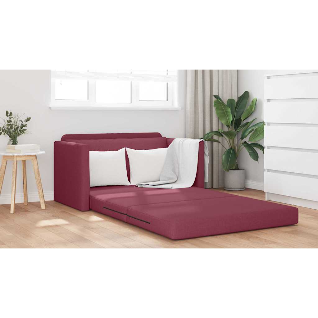 vidaXL Κρεβάτι καναπές 110cm Κόκκινο ύφασμα