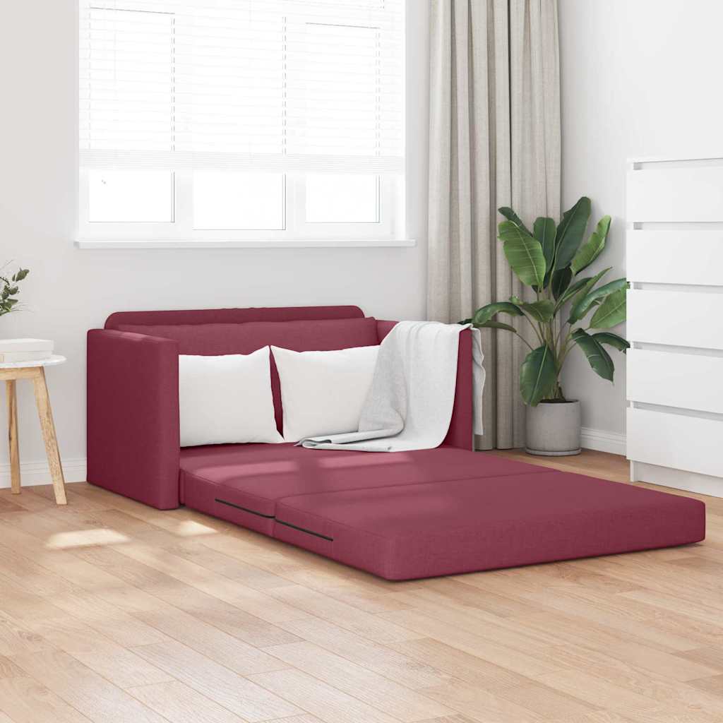 vidaXL Κρεβάτι καναπές 110cm Κόκκινο ύφασμα