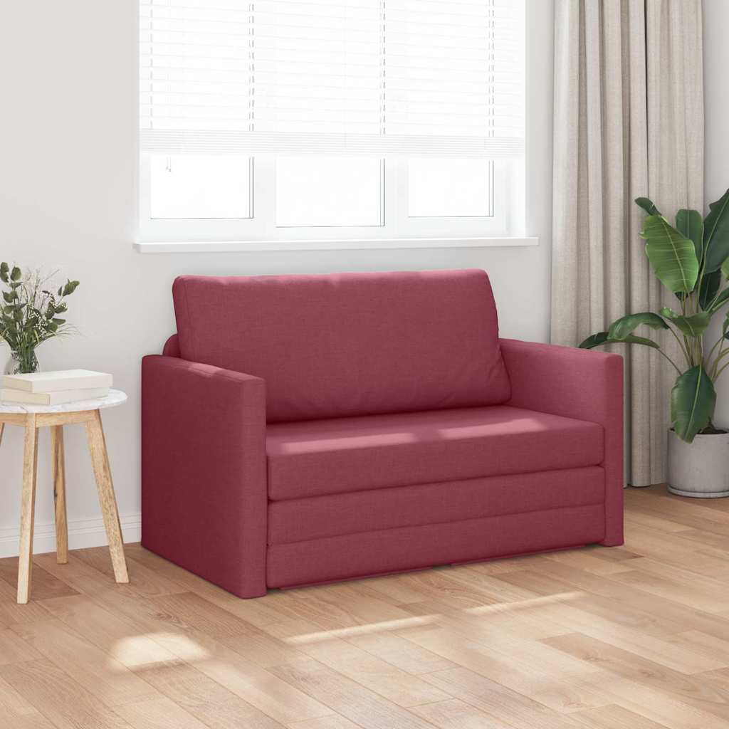 vidaXL Κρεβάτι καναπές 110cm Κόκκινο ύφασμα