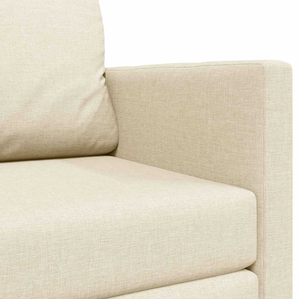 vidaXL Κρεβάτι καναπές 110cm Κρεμ ύφασμα