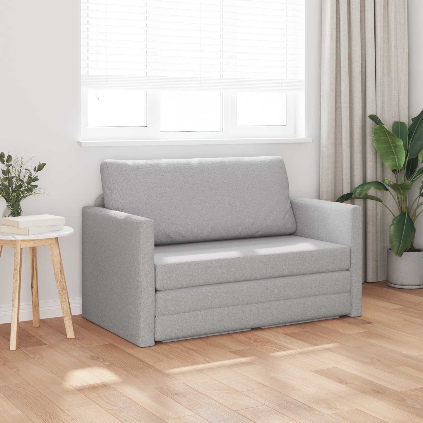 vidaXL Κρεβάτι καναπές 110cm Σκίουρος Γκρί ύφασμα