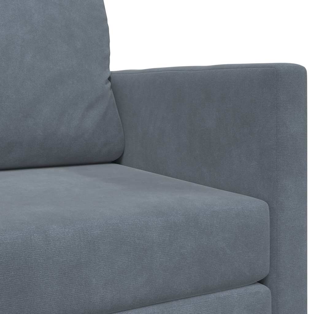 vidaXL Κρεβάτι καναπές 110cm Σκούρο Γκρι Βελούδο