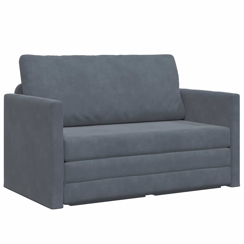 vidaXL Κρεβάτι καναπές 110cm Σκούρο Γκρι Βελούδο