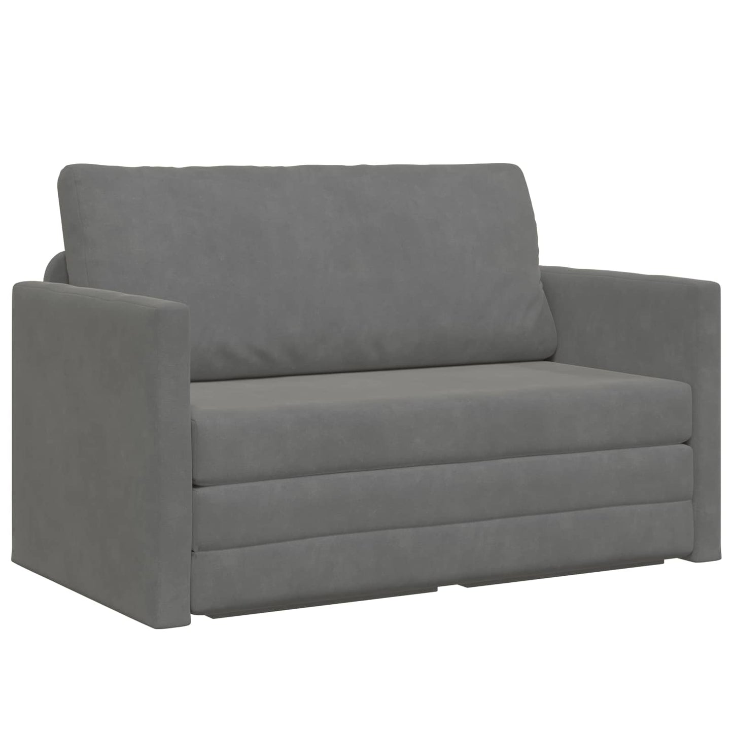 vidaXL Κρεβάτι καναπές 110cm Σκούρο Γκρι Βελούδο