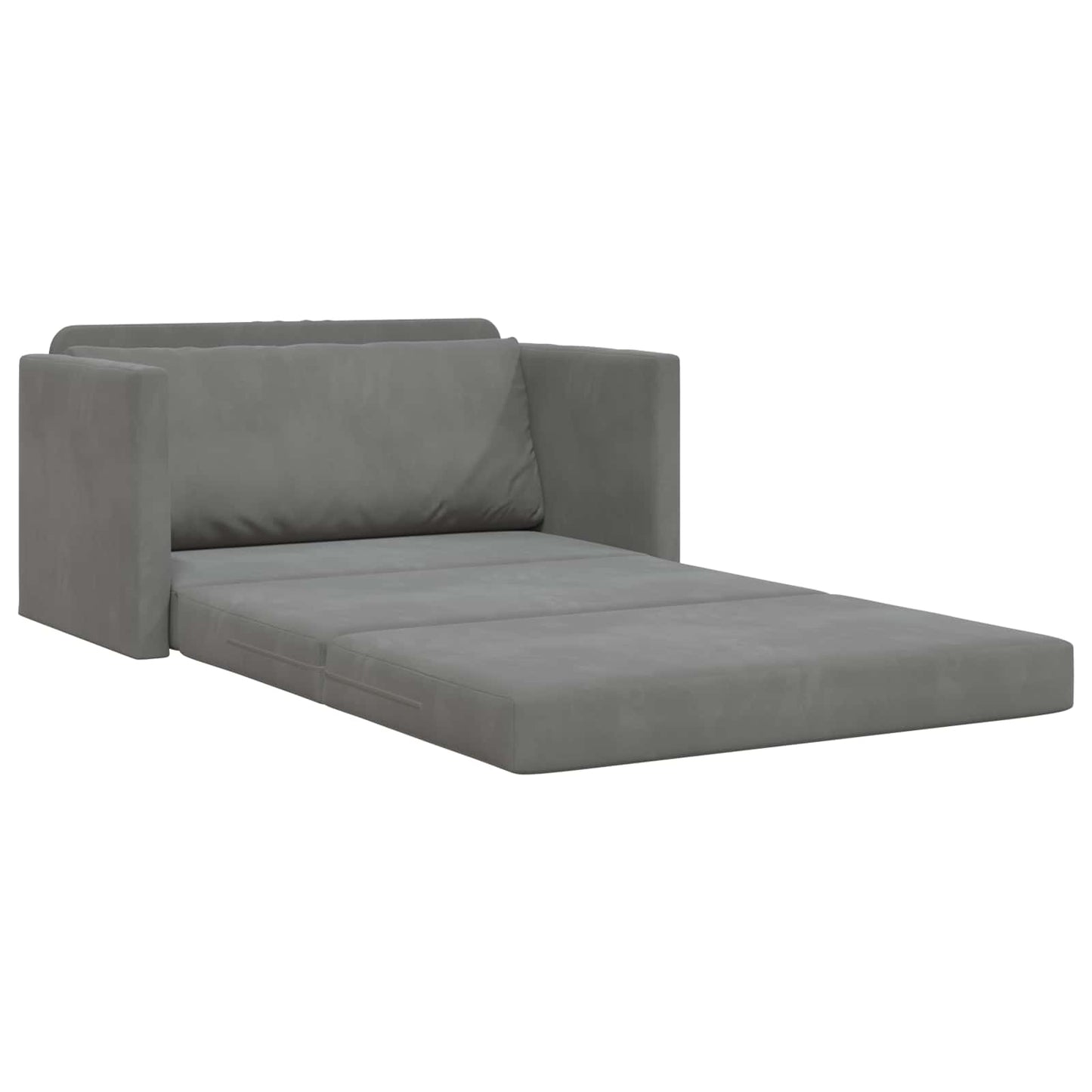 vidaXL Κρεβάτι καναπές 110cm Σκούρο Γκρι Βελούδο