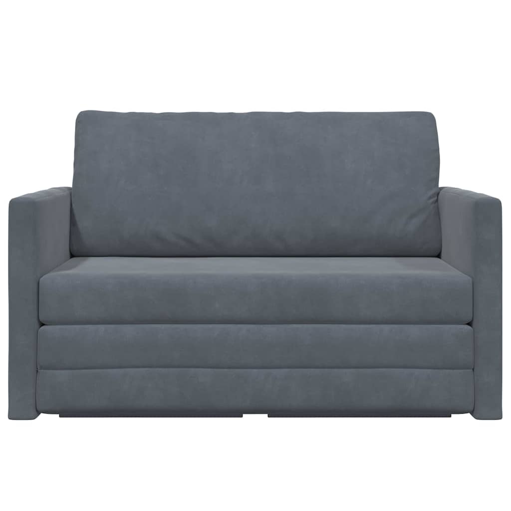 vidaXL Κρεβάτι καναπές 110cm Σκούρο Γκρι Βελούδο