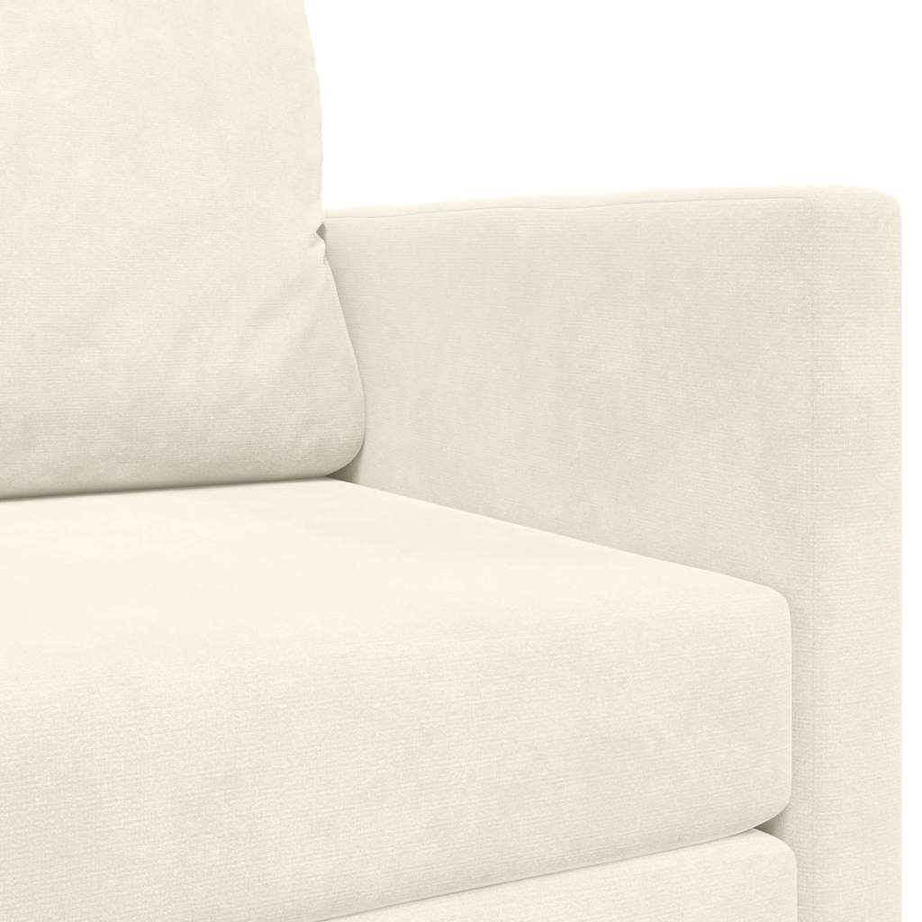 vidaXL Κρεβάτι καναπές 110cm Κρεμ Βελούδο