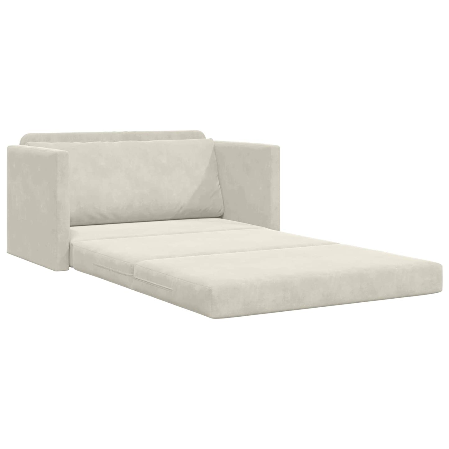 vidaXL Κρεβάτι καναπές 110cm Κρεμ Βελούδο