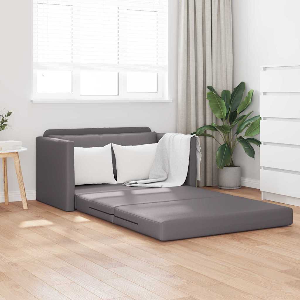 vidaXL Κρεβάτι καναπές 110cm Γκρι Δερματίνη