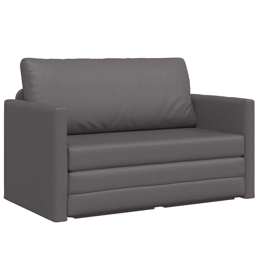 vidaXL Κρεβάτι καναπές 110cm Γκρι Δερματίνη