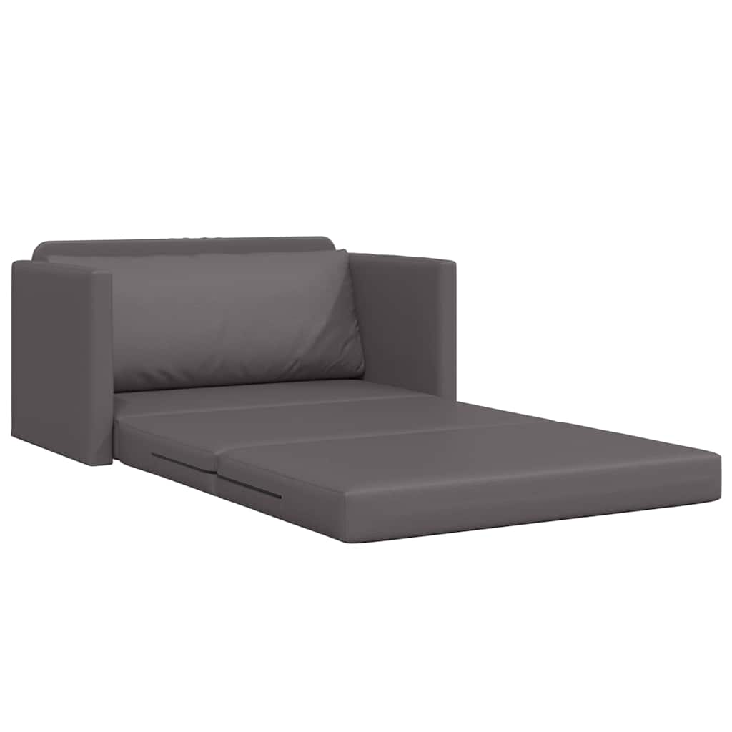 vidaXL Κρεβάτι καναπές 110cm Γκρι Δερματίνη