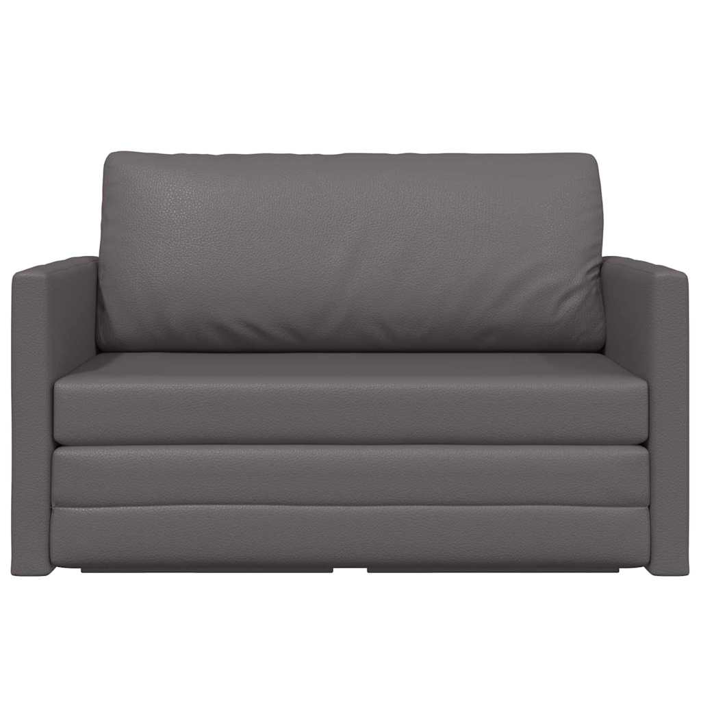 vidaXL Κρεβάτι καναπές 110cm Γκρι Δερματίνη