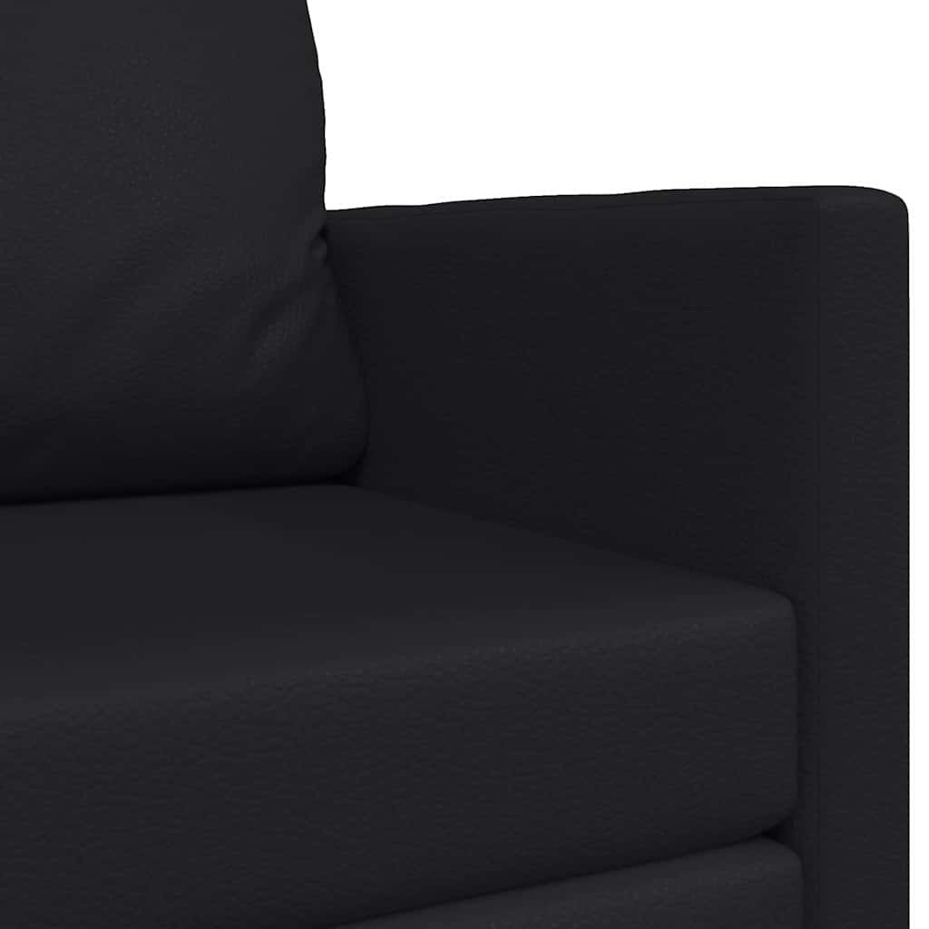 vidaXL Κρεβάτι καναπές 110cm Μαύρο Δερματίνη