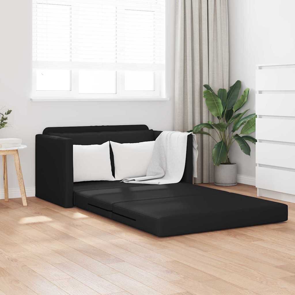 vidaXL Κρεβάτι καναπές 110cm Μαύρο Δερματίνη