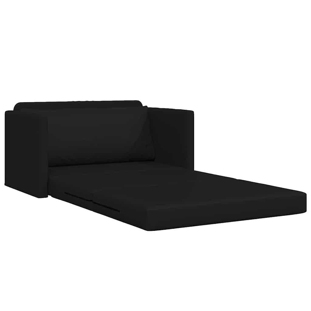 vidaXL Κρεβάτι καναπές 110cm Μαύρο Δερματίνη