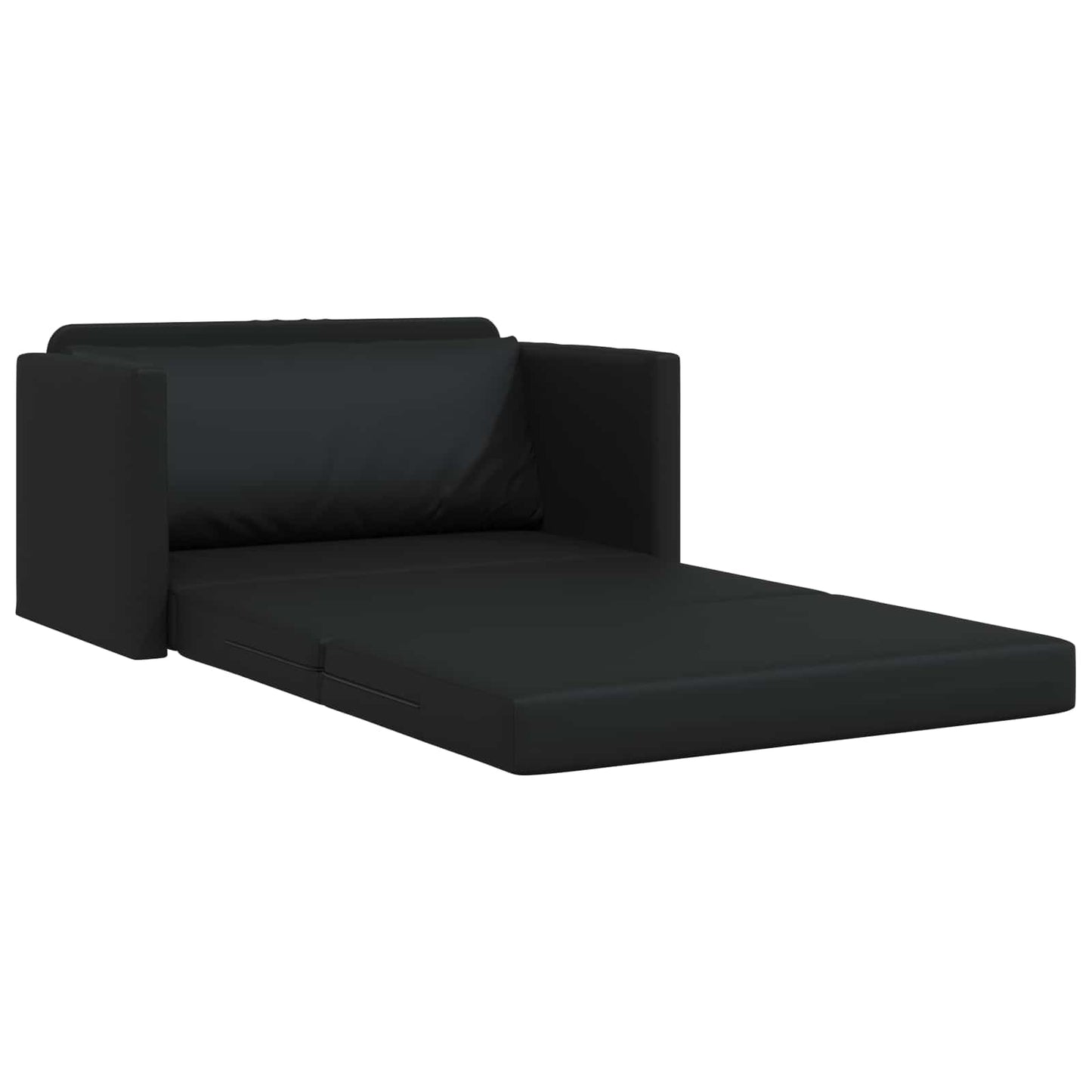 vidaXL Κρεβάτι καναπές 110cm Μαύρο Δερματίνη
