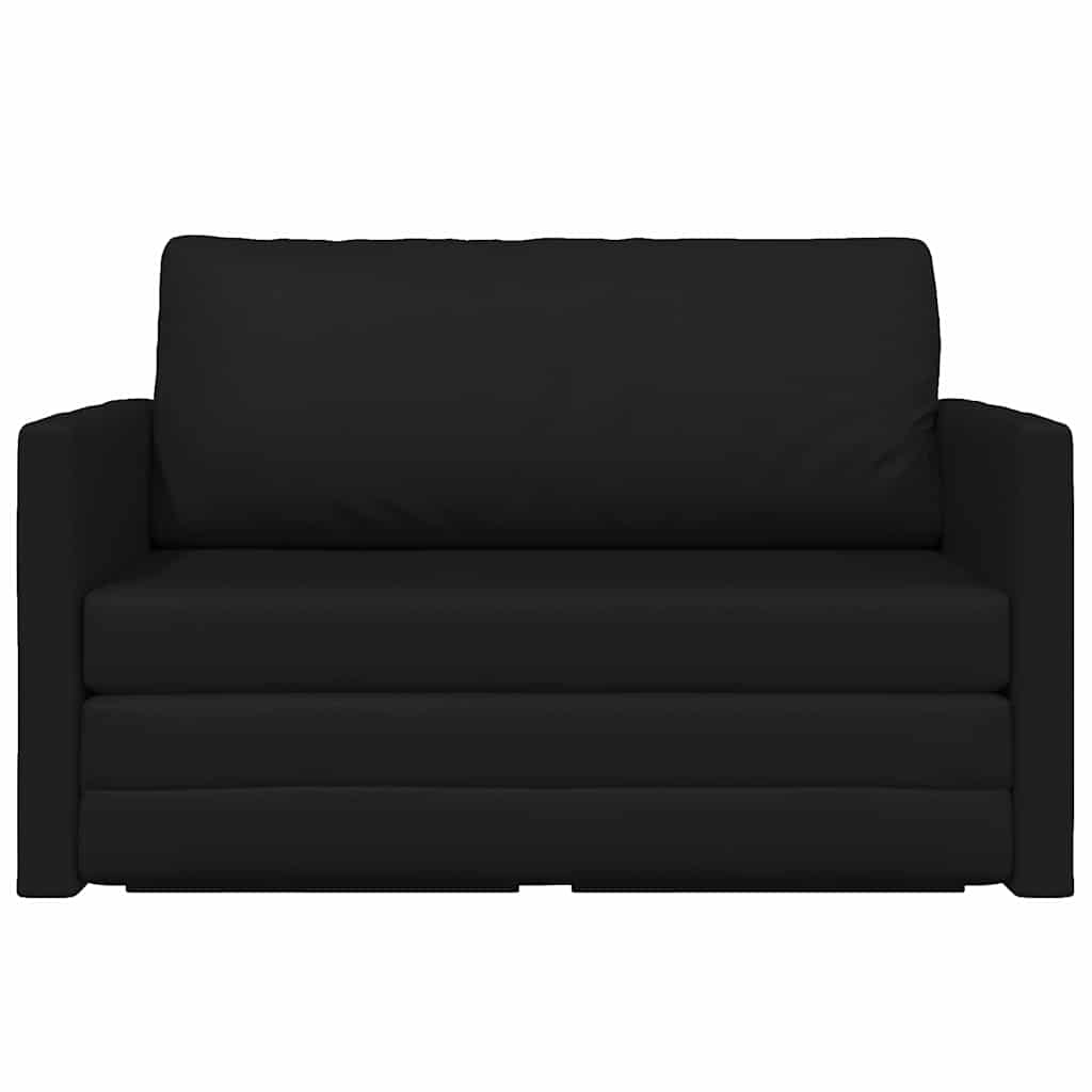vidaXL Κρεβάτι καναπές 110cm Μαύρο Δερματίνη