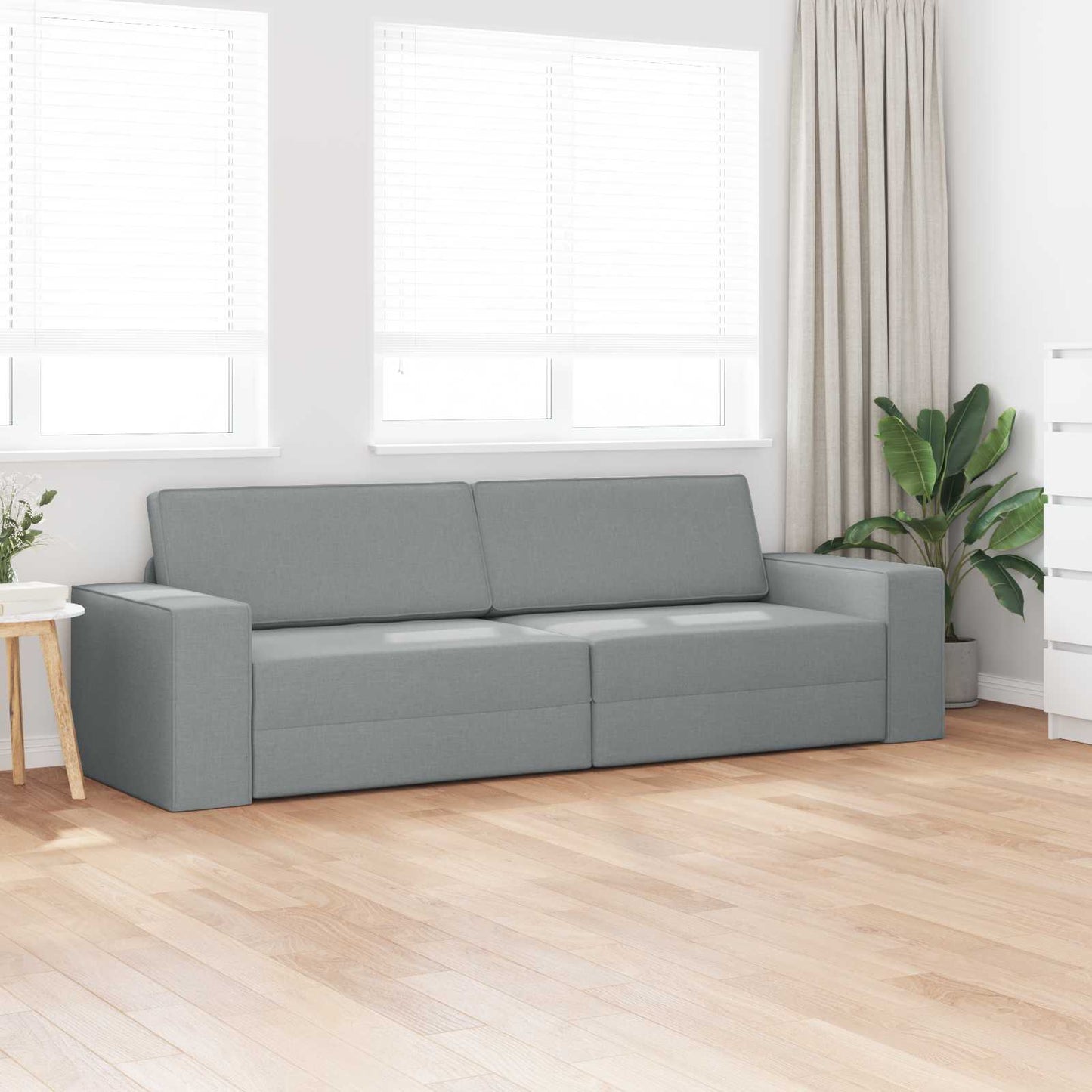 vidaXL Κρεβάτι καναπές 200cm Ανοιχτό γκρι ύφασμα