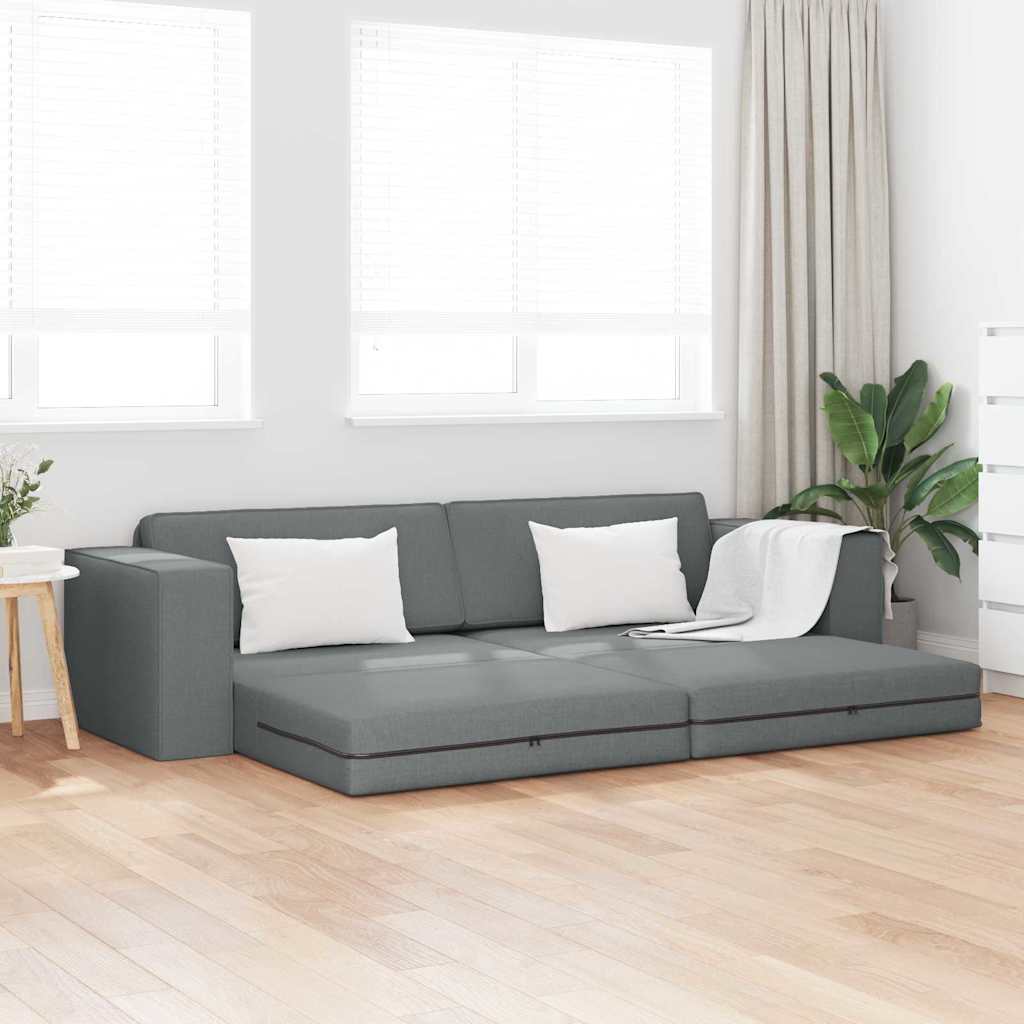 vidaXL Κρεβάτι καναπές 200cm Σκούρο Γκρι ύφασμα