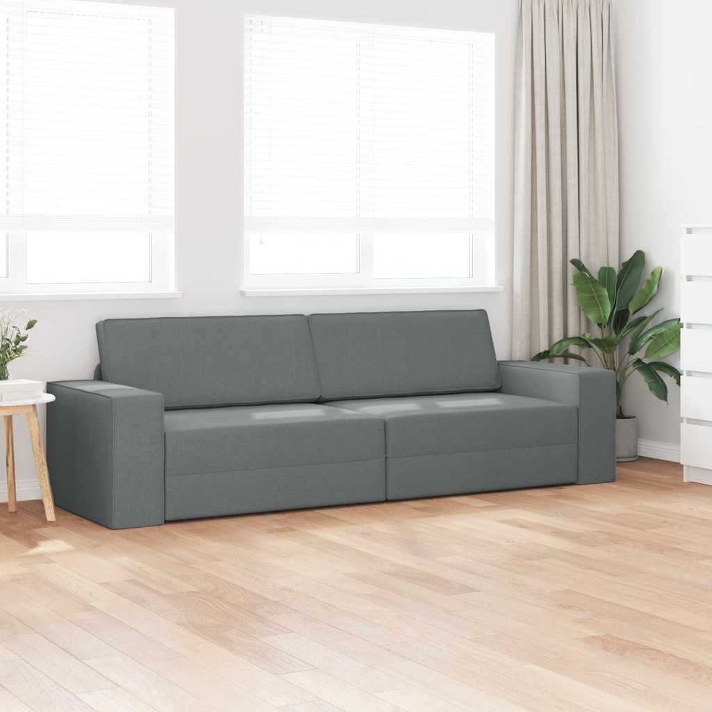 vidaXL Κρεβάτι καναπές 200cm Σκούρο Γκρι ύφασμα