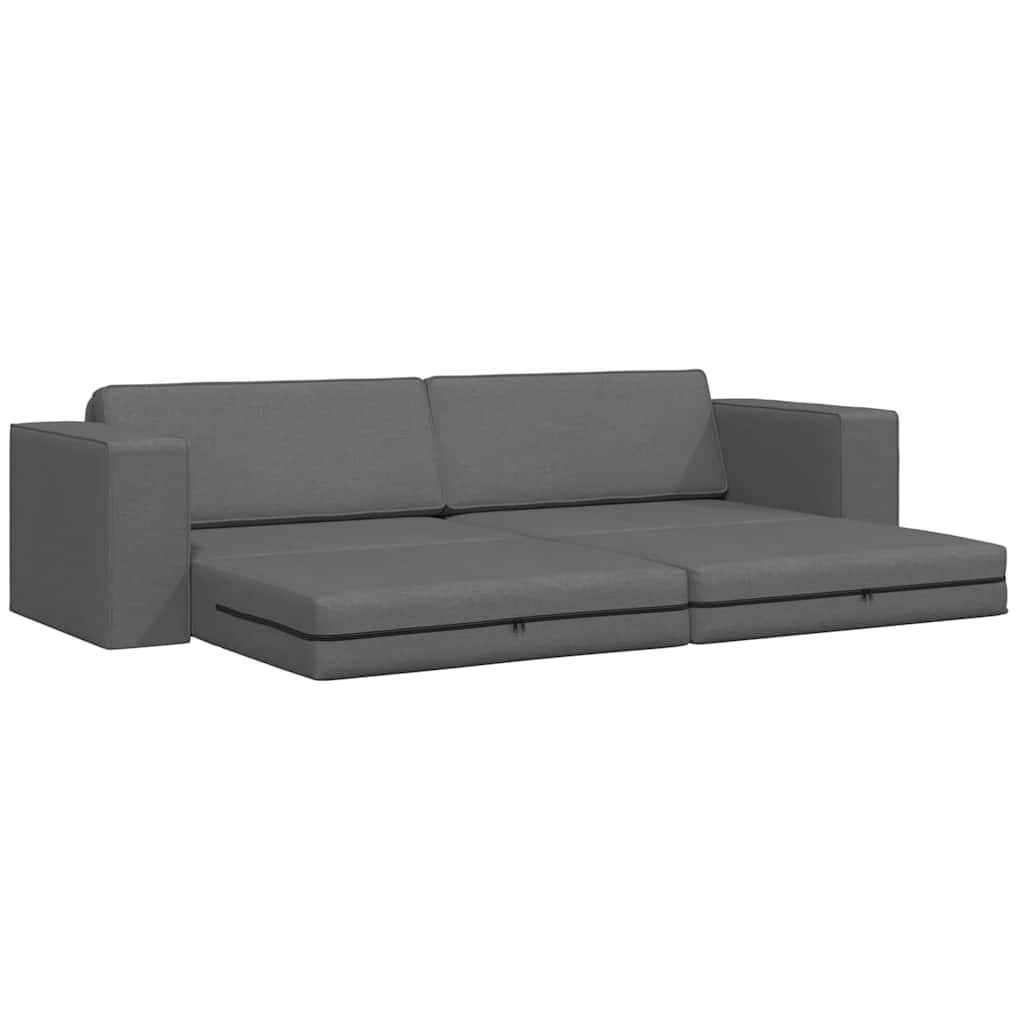 vidaXL Κρεβάτι καναπές 200cm Σκούρο Γκρι ύφασμα