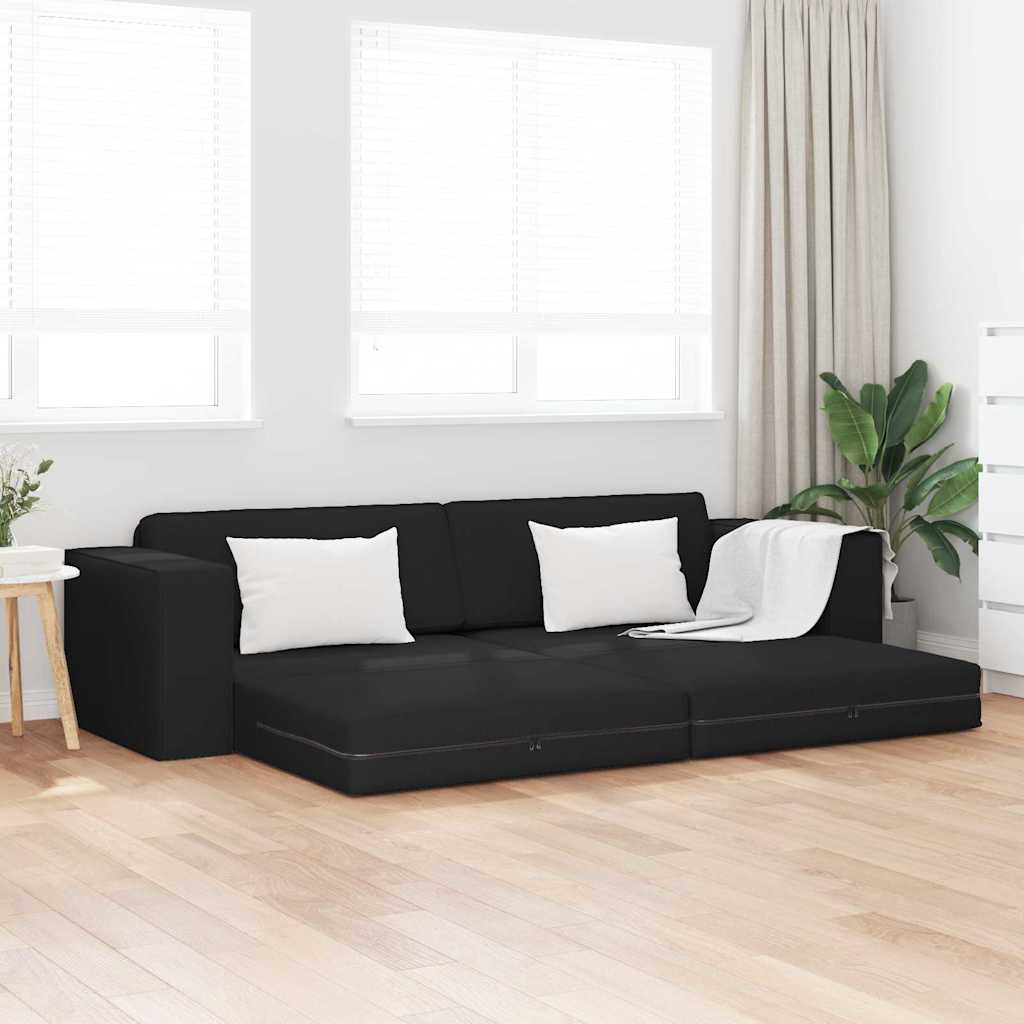 vidaXL Κρεβάτι καναπές 200cm Μαύρο ύφασμα