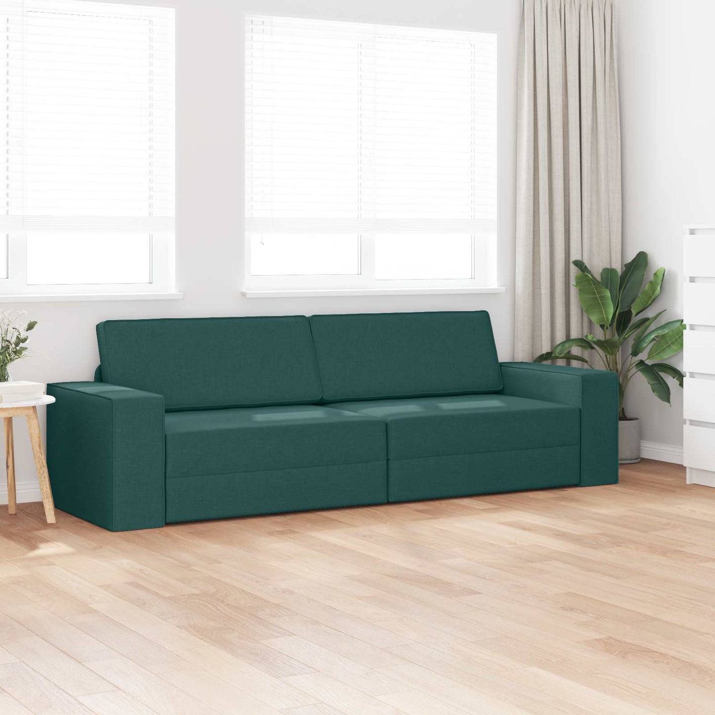 vidaXL Κρεβάτι καναπές Σκούρο Πράσινο 245 x 78 x 77 εκ. ύφασμα