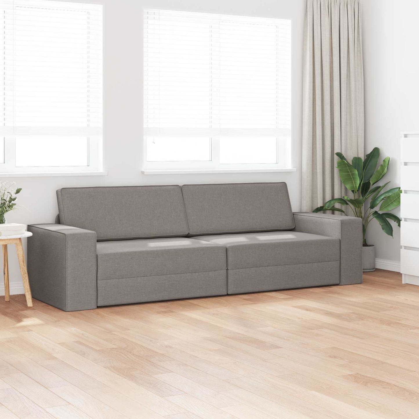 vidaXL Κρεβάτι καναπές Taupe 245 x 78 x 77 εκ. ύφασμα
