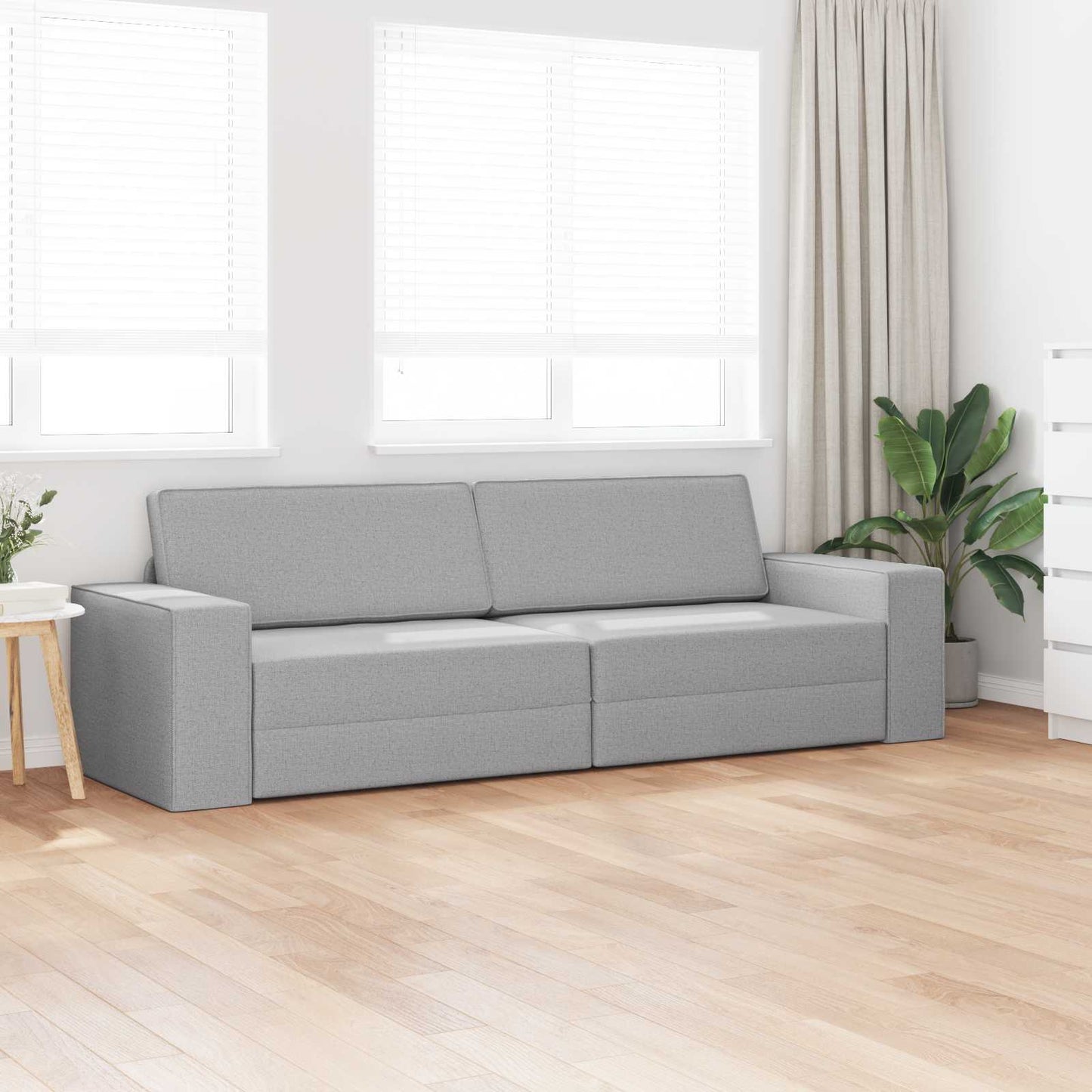 vidaXL Κρεβάτι καναπές Σκίουρος Γκρί 245 x 78 x 77 εκ. ύφασμα
