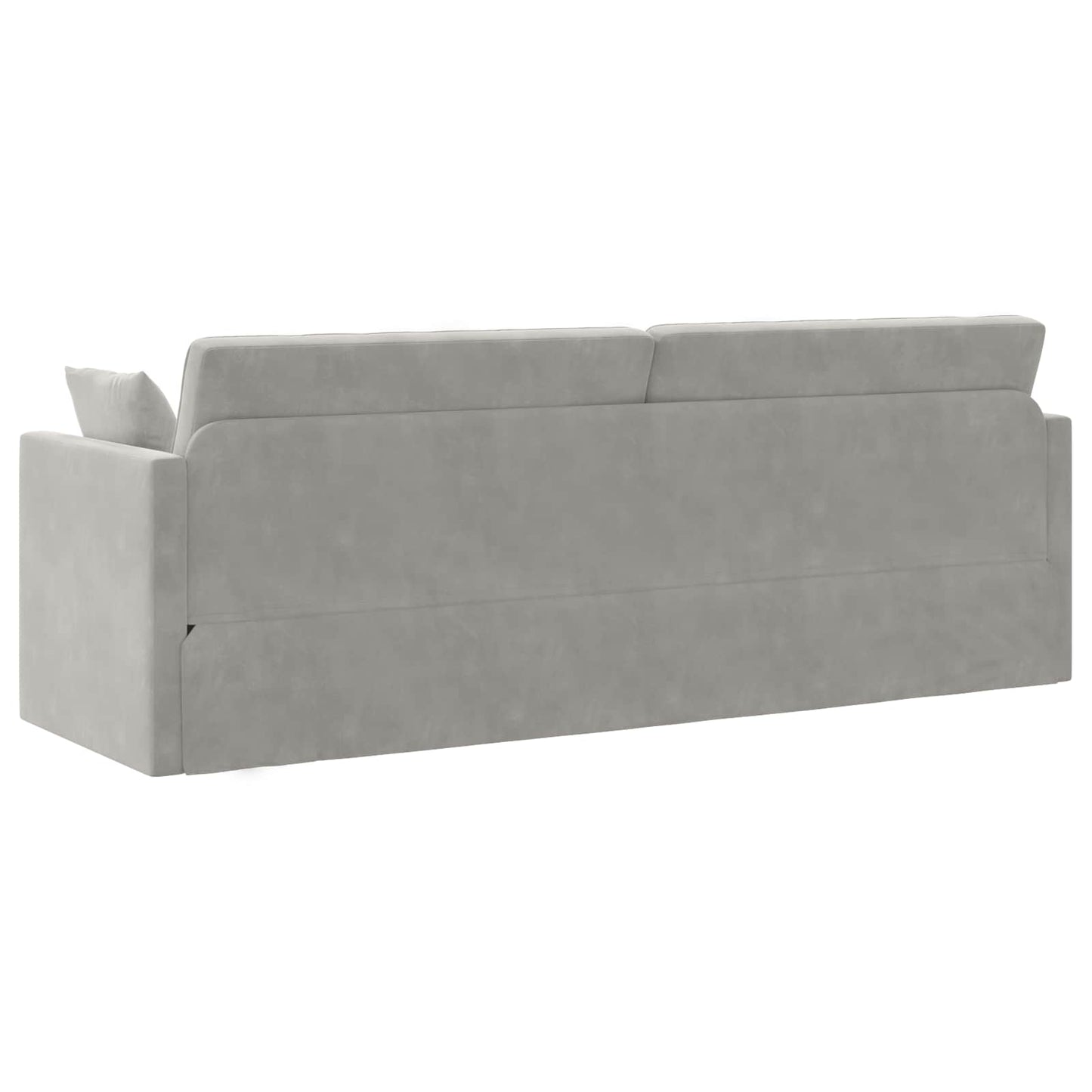 vidaXL Καναπές-κρεβάτι δαπέδου Ανοιχτό γκρι 213 x 70 x 77 εκ Βελούδο
