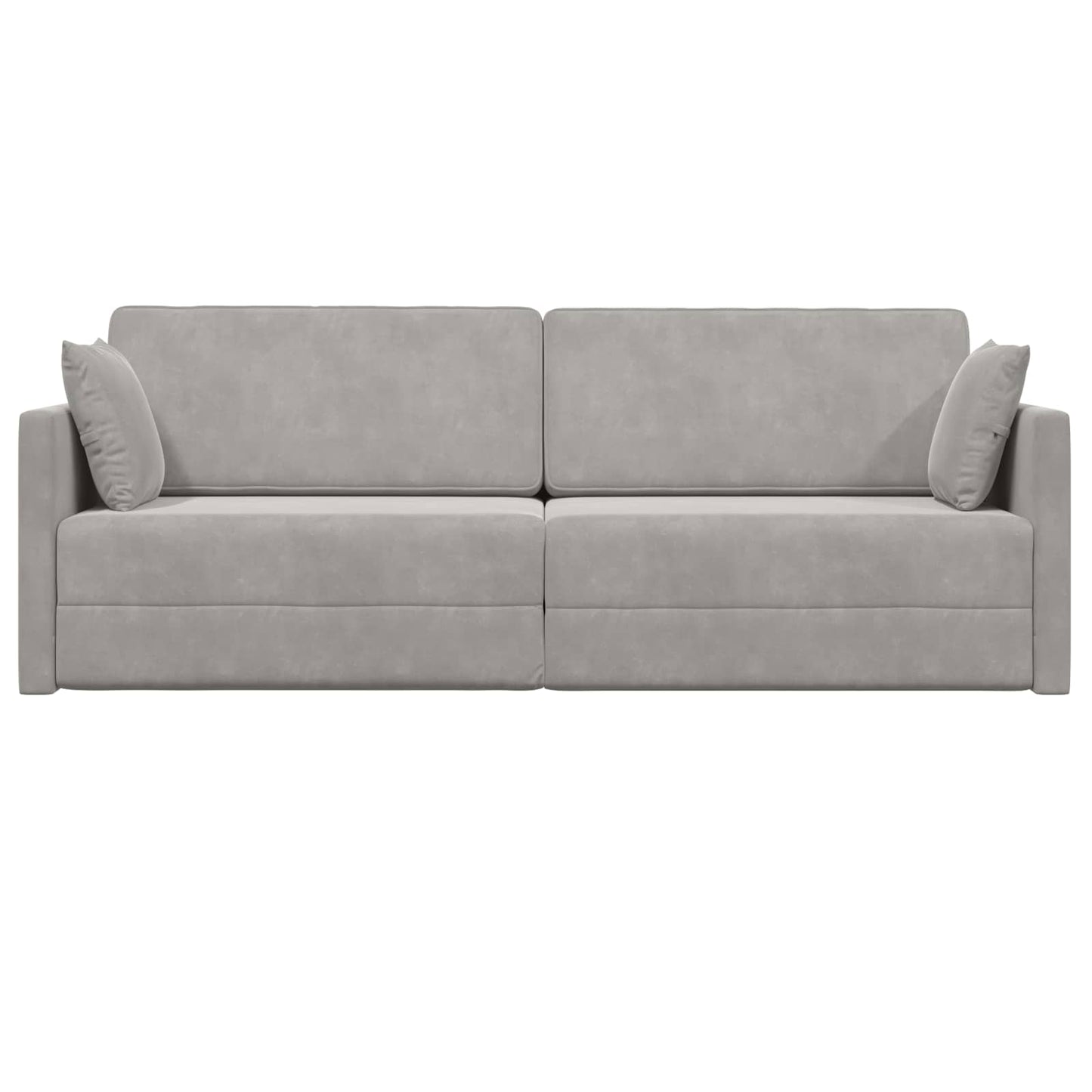 vidaXL Καναπές-κρεβάτι δαπέδου Ανοιχτό γκρι 213 x 70 x 77 εκ Βελούδο