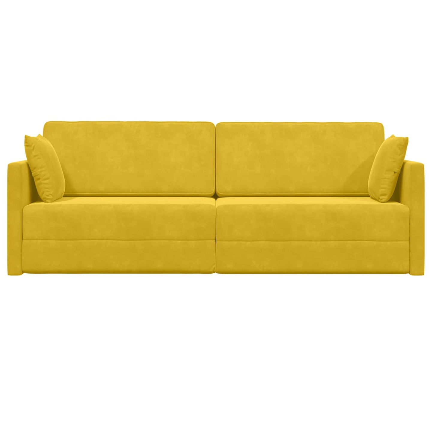 vidaXL Καναπές-κρεβάτι δαπέδου Κίτρινο 213 x 70 x 77 εκ Βελούδο