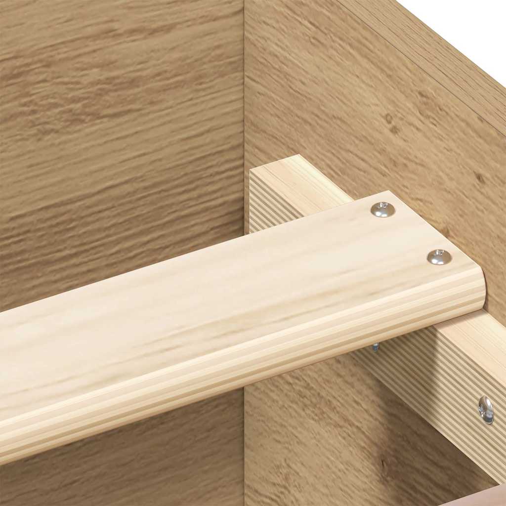 vidaXL Πλαίσιο κρεβατιού χωρίς στρώμα καφέ δρυς 100x200 cm