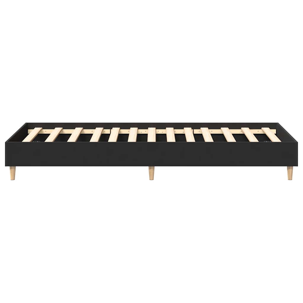 vidaXL Πλαίσιο κρεβατιού χωρίς στρώμα Μαύρο 100x200 cm